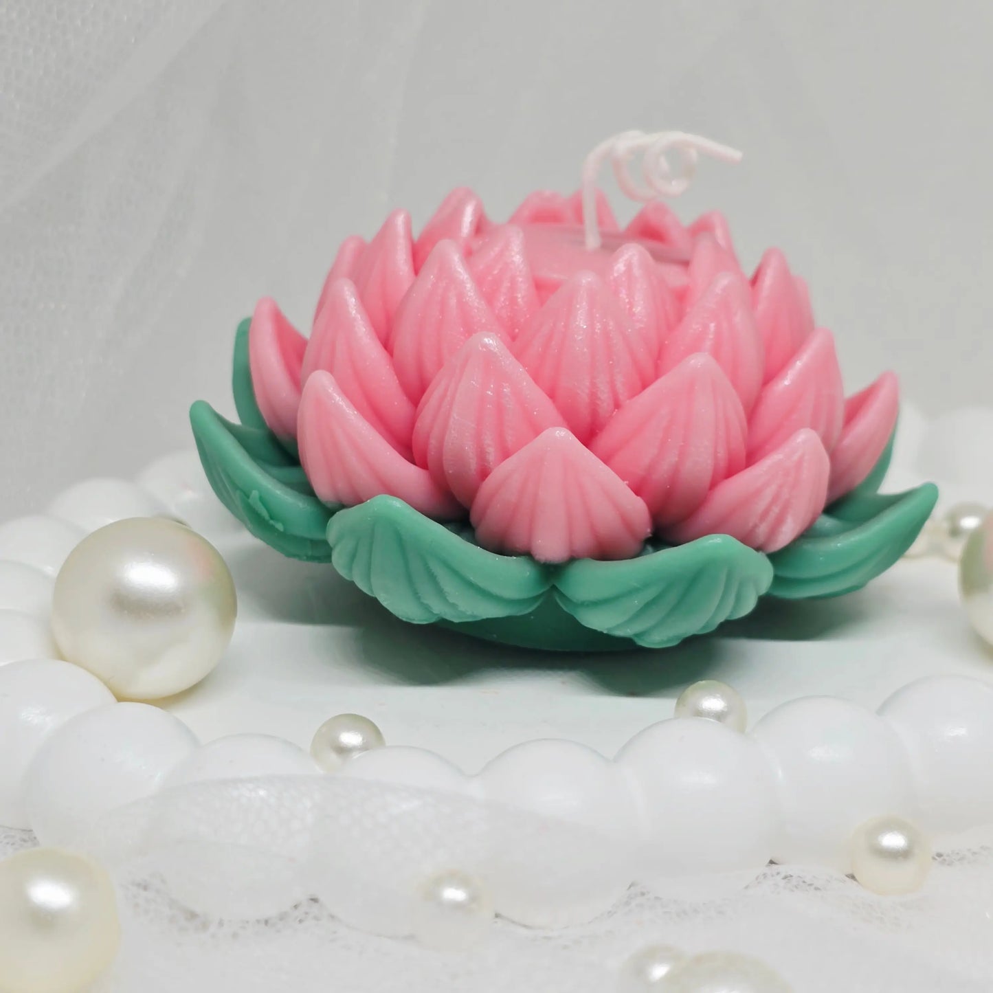 Lotus Blossom Candle – Handcrafted Decorative Candle