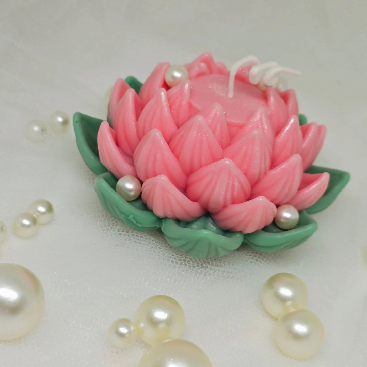 Lotus Blossom Candle – Handcrafted Decorative Candle