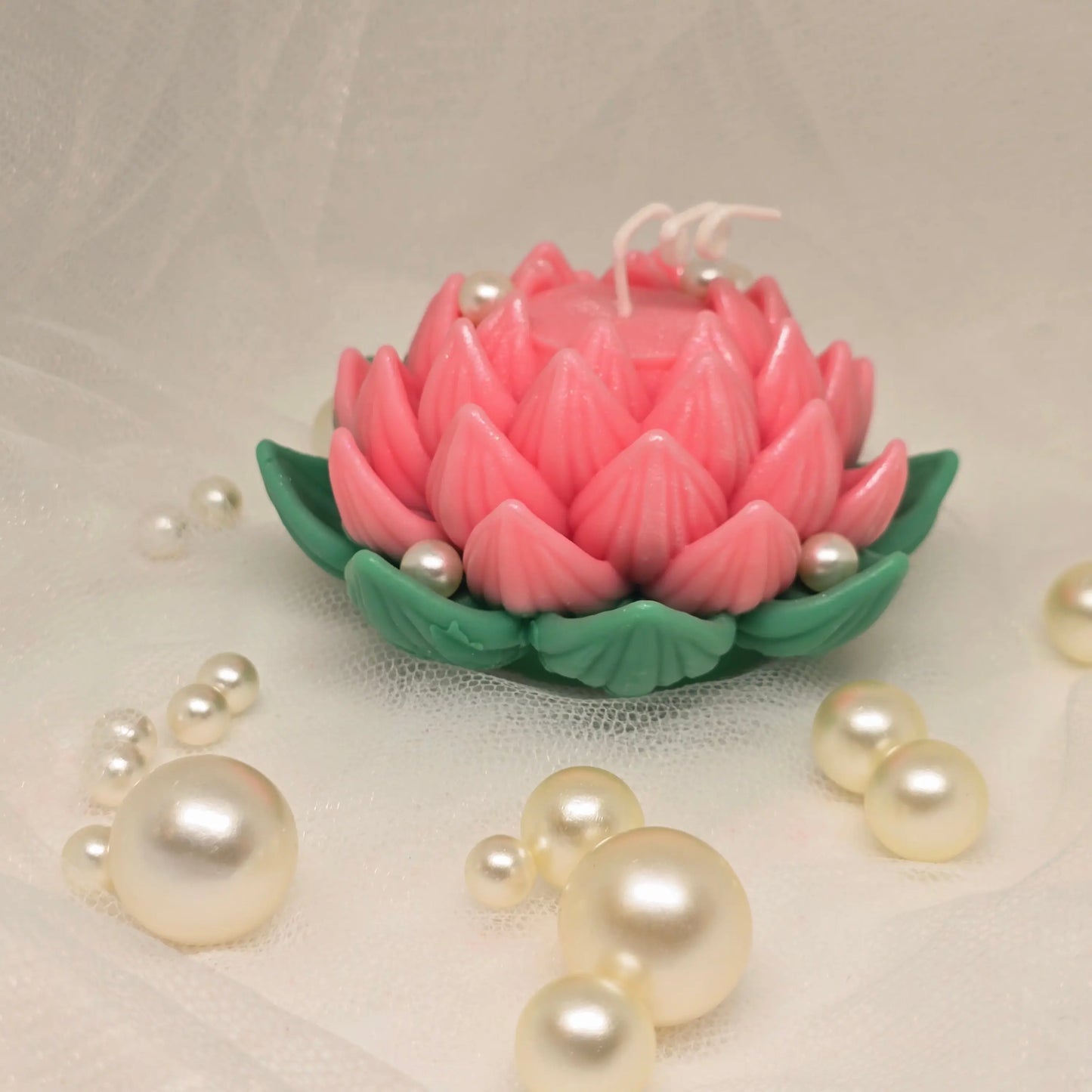 Lotus Blossom Candle – Handcrafted Decorative Candle
