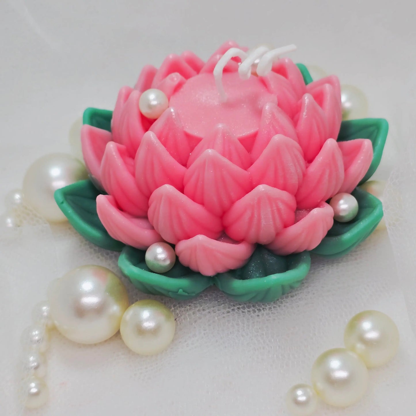 Lotus Blossom Candle – Handcrafted Decorative Candle