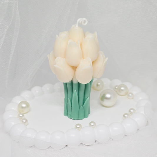Tulip Bouquet Candle – Handmade Soy Wax Decorative Candle